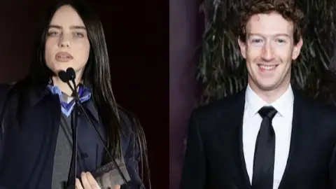 Billie Eilish manda indireta para bilionários durante discurso com Mark Zuckerberg na plateia
